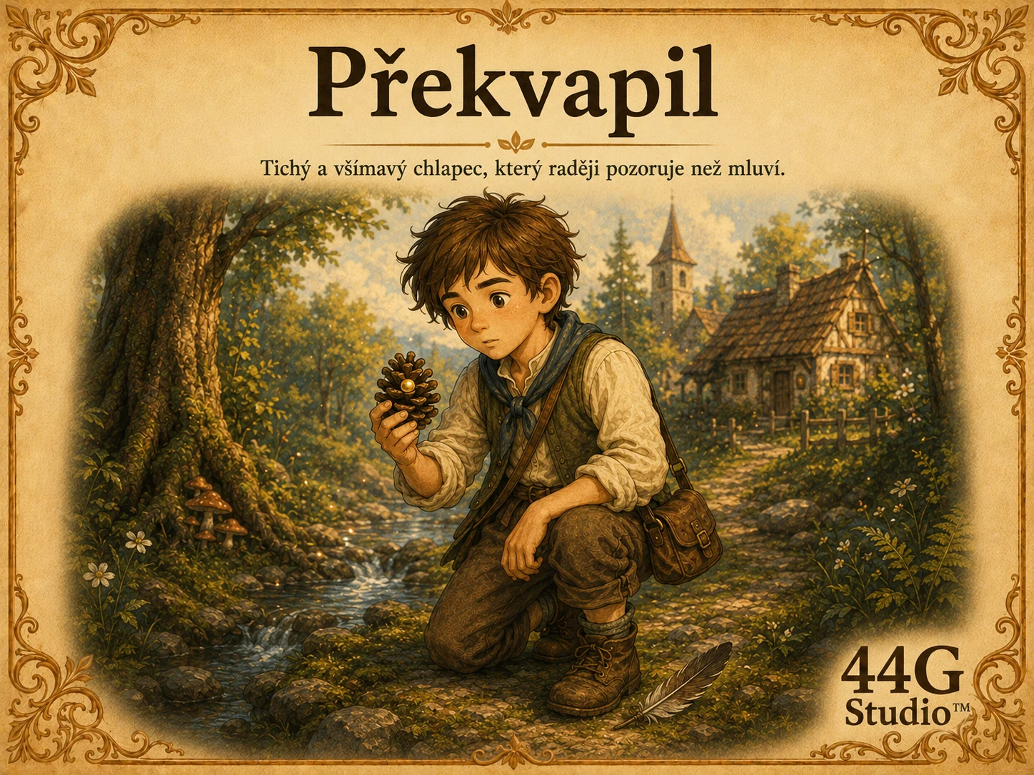 Překvapil se šiškou v obrazové poetice 44G Studia.